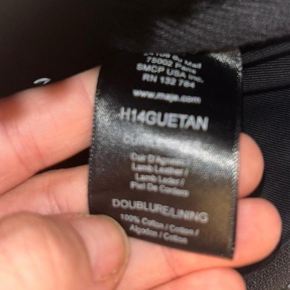 MAJE metallic large copper leather clutch / pouch - Picture 5 of 6